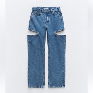 Zara cut out jewel jeans